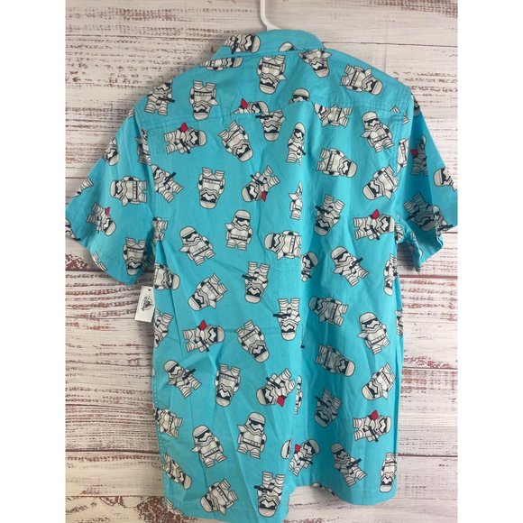 Disney Parks Star Wars STORMTROOPER Button Down Shirt Sz Small NWT - Picture 4 of 5